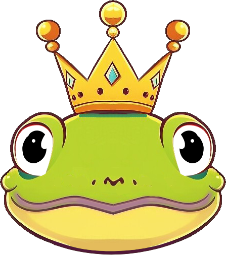 Recovered Frog King crowned character concept